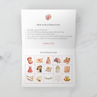 Bridal Shower Bingo Game Board6. Fun Party シーズンカード