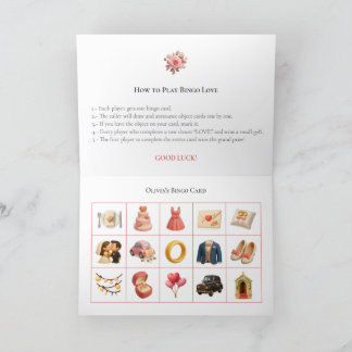 Bridal Shower Bingo Game Board7. Fun Party シーズンカード