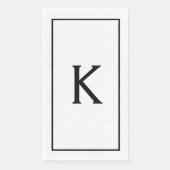  Bridal Shower Black White Monograms Name Wedding (正面)