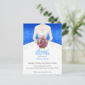 Bridal Shower blue invitation インビテーションポストカード (スタンド正面)