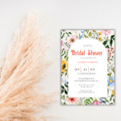 bridal shower boho vintage invitation 招待状