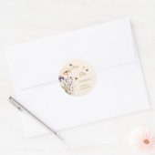 Bridal Shower Bride to Bee Wildflower Ivory ラウンドシール (封筒)