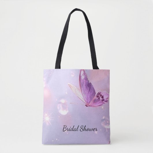 Bridal Shower Butterfly Tote Bags - Custom Party F トートバッグ (正面)