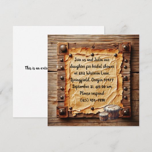 Bridal Shower Card ノートカード (正面/裏面)