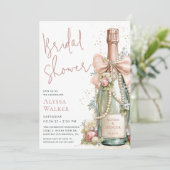 Bridal Shower Champagne Bottle 招待状 (スタンド正面)