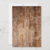 Bridal Shower Design Floral Barn Wood  招待状 (裏面)