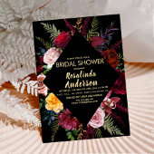 Bridal Shower Design Floral Barn Wood  招待状