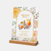 Bridal Shower Drink Bar Floral Mocktail Station アクリルサイン (傾斜)
