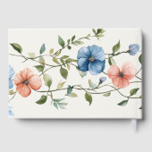 Bridal Shower Dusty Blue Floral Watercolor ゲストブック (裏面)