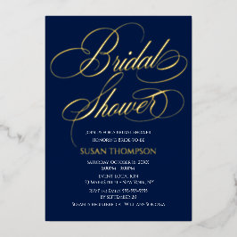 Bridal Shower Elegant Invitation Foil Invitation 箔招待状