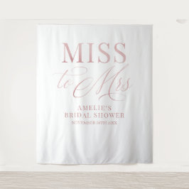 Bridal shower elegant rose gold backdrop タペストリー