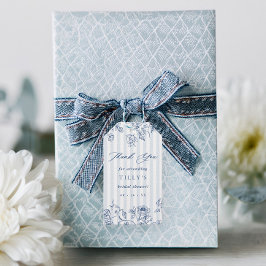 Bridal Shower Favor Tags Something Blue Gift Wrap ギフトタグ