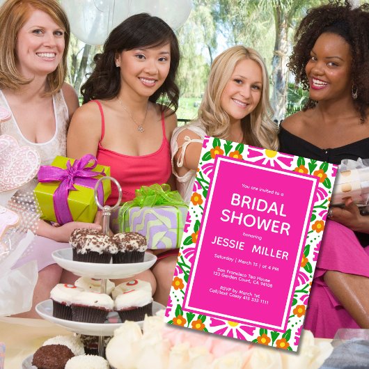Bridal Shower Floral Celebration You’re Invited! 招待状