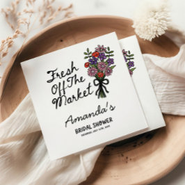 Bridal Shower Fresh Off The Market  スタンダードカクテルナプキン