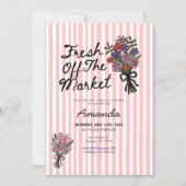 Bridal Shower Fresh Off The Market 招待状 (正面)