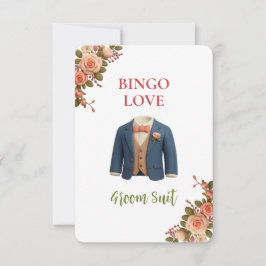Bridal Shower Game Bingo Card – Groom Suit