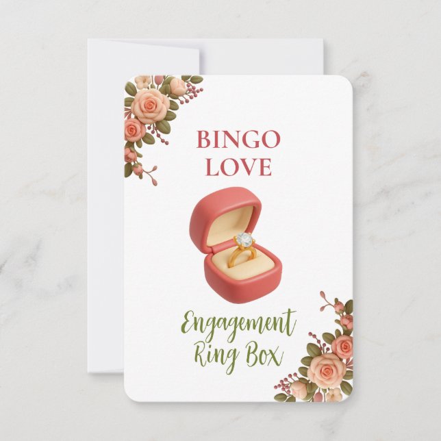 Bridal Shower Game Bingo Card – Ring Box (正面)