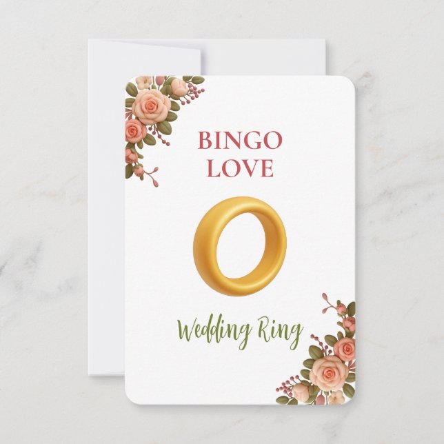 Bridal Shower Game Bingo Card – Wedding Ring (正面)