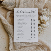 Bridal Shower Game Template | Who Has Been Where 招待状