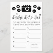 Bridal Shower Game Where Were We 9 Photos Card チラシ (正面)