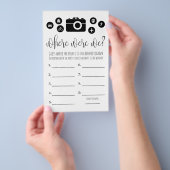Bridal Shower Game Where Were We 9 Photos Card チラシ (ハンドル)