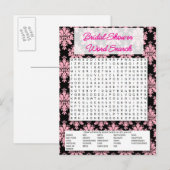 Bridal shower game- Word search- インビテーションポストカード (正面/裏面)