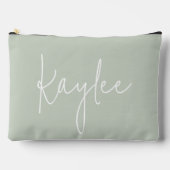 Bridal shower gift, Custom sage pouch for her mom アクセサリーポーチ (正面)