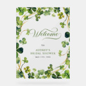 Bridal Shower Greenery Shamrock Welcome Sign アクリルサイン (正面)