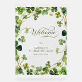 Bridal Shower Greenery Shamrock Welcome Sign アクリルサイン (正面)