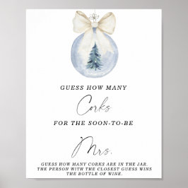Bridal Shower Guess How Many Corks Poster ポスター