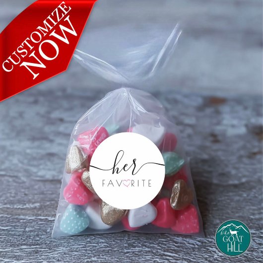 Bridal Shower Her Favorite  ラウンドシール