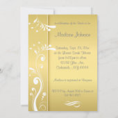 Bridal Shower in a Beautiful Yellow Invitation 招待状 (裏面)