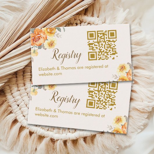 Bridal Shower in Spring with a Touch of Orange Flo エンクロージャーカード