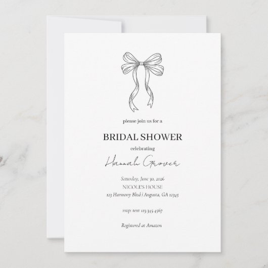 Bridal Shower Invitation 招待状 (正面)