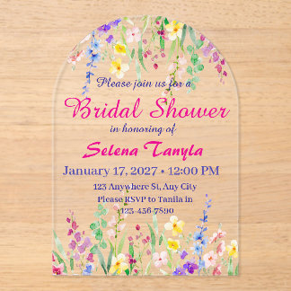 Bridal Shower Invitation Card アクリル招待状