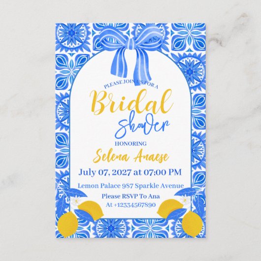 Bridal Shower Invitation Card 招待状 (正面)