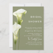 Bridal Shower Invitation "Delicate Calla Lilies" 招待状 (正面)