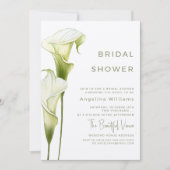 Bridal Shower Invitation "Delicate Calla Lilies" 招待状 (正面)