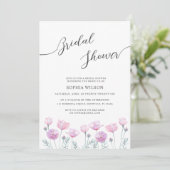 Bridal Shower Invitation delicate flowers. 招待状 (スタンド正面)