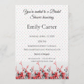 Bridal Shower Invitation Elegant Floral Template 招待状 (正面)