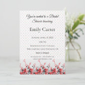 Bridal Shower Invitation Elegant Floral Template 招待状 (スタンド正面)