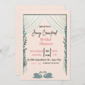 Bridal Shower Invitation | Elegant Pink Customizab 招待状 (正面/裏面)