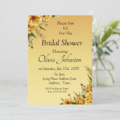 Bridal Shower Invitation - Golden Yellow Flowers カード (スタンド正面)