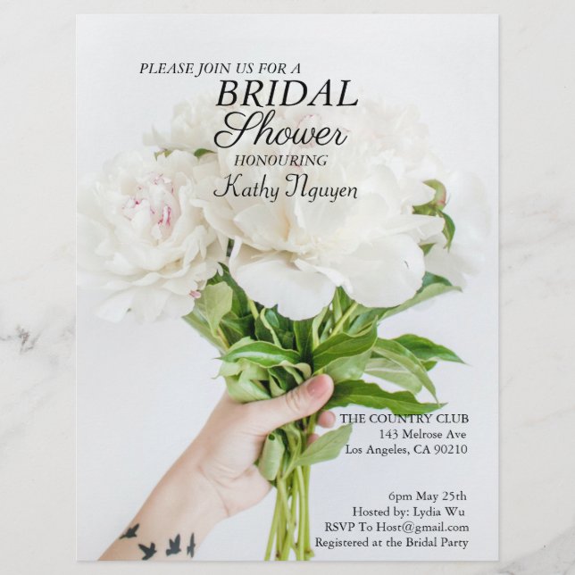 Bridal Shower Invitation  Postcard レターヘッド (正面)