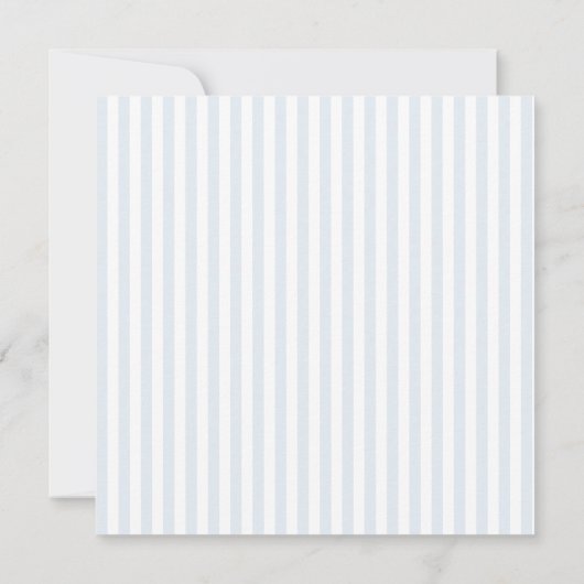 Bridal Shower Invitation Something Blue Stripes 招待状 (裏面)
