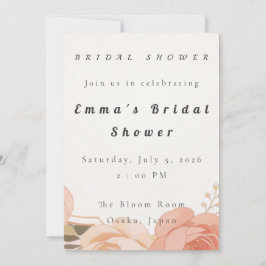 Bridal shower Invitation Template 招待状