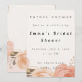 Bridal shower Invitation Template 招待状 (正面/裏面)