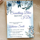 Bridal Shower Invitation Template, Something Blue  招待状
