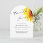 Bridal Shower Invitation Watercolor Sunflower 招待状 (スタンド正面)