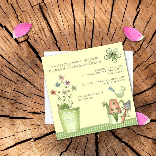 Bridal Shower Invitations or Garden Party Event 招待状